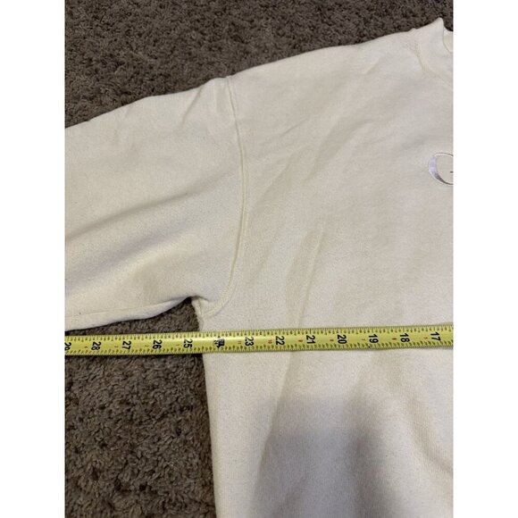 Vintage 90s GUESS Jeans Spell out Crewneck Sweatshirt Iconic Logo Collegiate XL - Picture 7 of 8